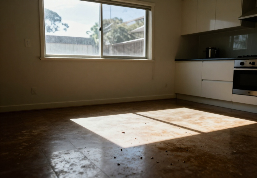 Rodent infestation in an Eastwood garage before treatment